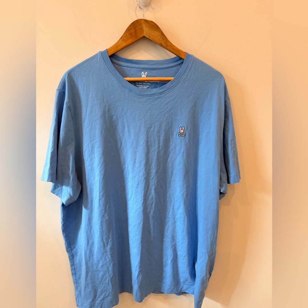 Psycho Bunny T Shirt Mens‎ 2XL Blue Pima Cotton Crew Neck Logo Tee NWOT